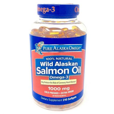 Viên dầu cá hồi Pure Alaska Omega Wild Alaskan Salmon Oil 1000mg 210 vien 028029268188