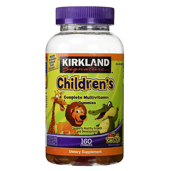 Kẹo dẻo Kirkland Children's Multivitamin Gummies dành cho bé biếng ăn, thiếu chất 160 viên