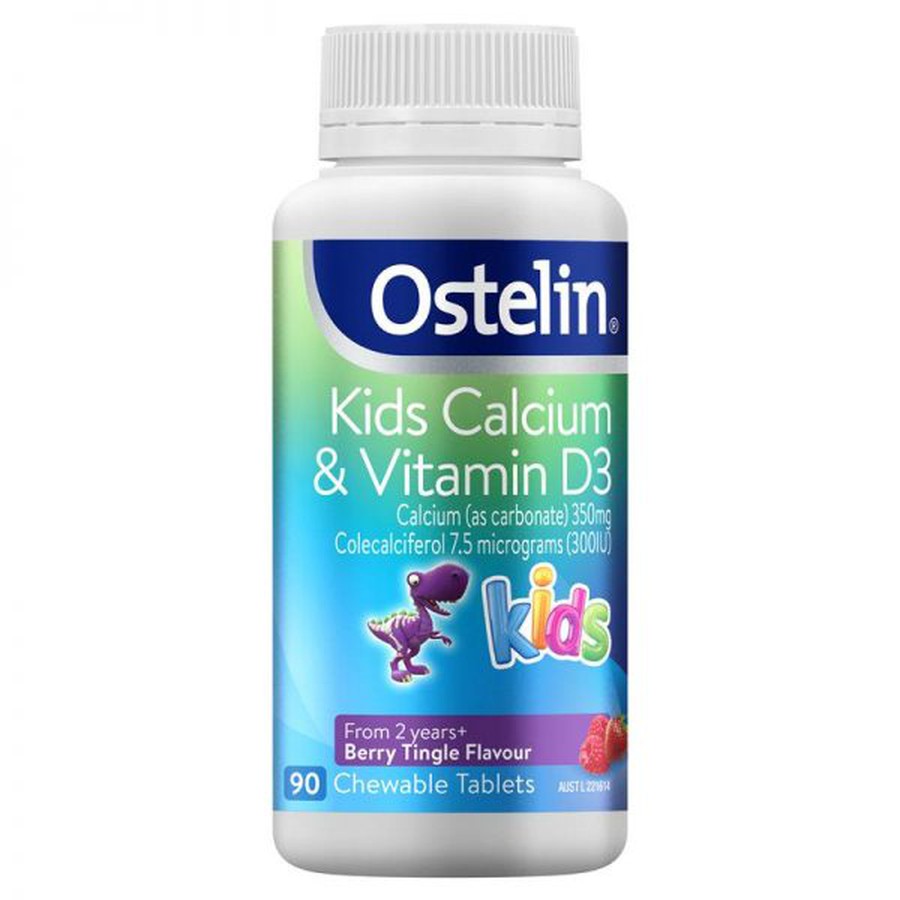 Vitamin D Và Calcium Ostelin Kids Cho Bé Từ 2-13 Tuổi Của Úc, 90 viên